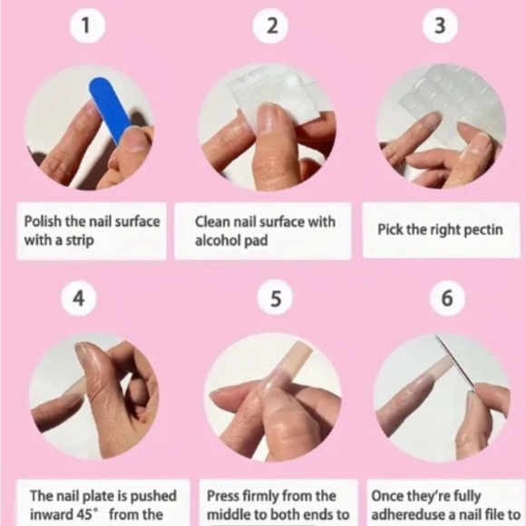 Light Pink Ballet Medium Press-On Nails 24 pieces  New - Picture 3 of 3